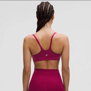 NWT Lululemon Wunder Train Strappy Racer Bra *Light Support, C/D
Magenta Smoke